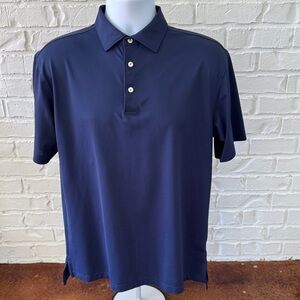 Peter Millar Navy Short-Sleeve Polo